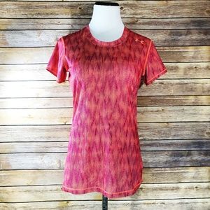 Under Armour Pink & Orange Ikat Short Sleeve Tee